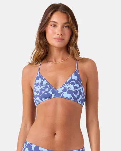 Roxy Tropic Drift Athletic Triangle Bikini Top In Multi