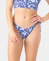 Roxy Tropic Drift Tie Side Scoop Cheeky Bikini Bottom In Multi