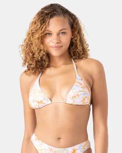 Roxy Tropical Tiki Triangle Bikini Top In Multi
