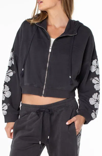 Roxy Tropical Trails Full Zip Hoodie In Black