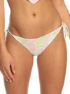 Roxy Tropics Hype Reversible Bikini Bottoms In Ambrosia Swirl Swim In Multi