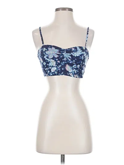 Pre-owned Roxy Tube Top Blue Strapless Neckline Tops