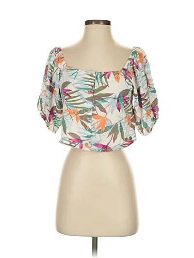 Pre-owned Roxy Tube Top White Strapless Neckline Tops