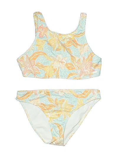 Pre-owned Roxy Kids' Two Piece Swimsuit In Yellow