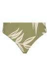 Roxy 'v' Cheeky Bikini Bottoms In Oil Green