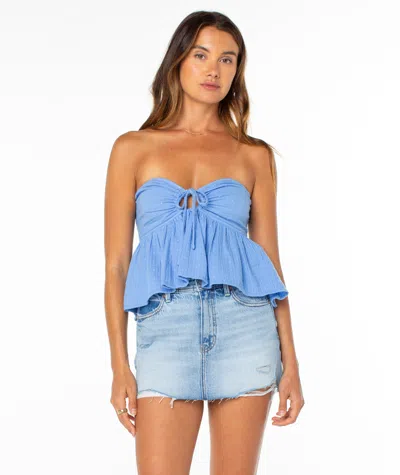 Roxy Ventura Tube Top In Blue