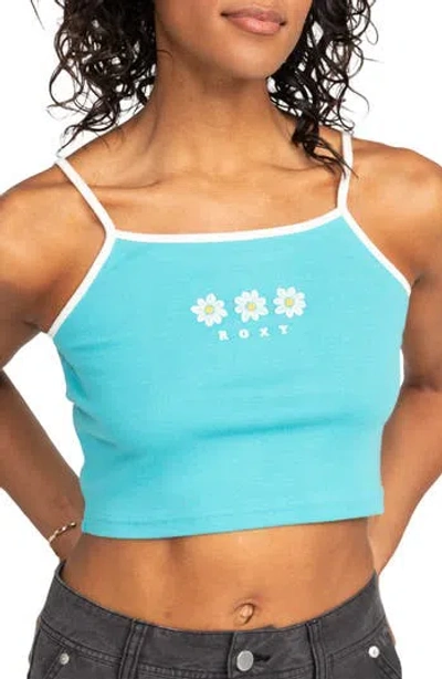Roxy Vintage Crop Tank In Maui Blue
