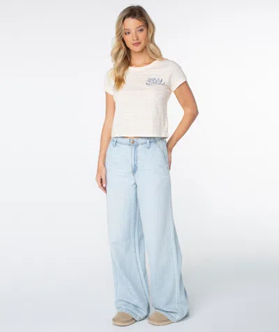 Roxy Vintage  Stripe Top In White