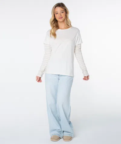 Roxy Vintage  Two-fer Top In White