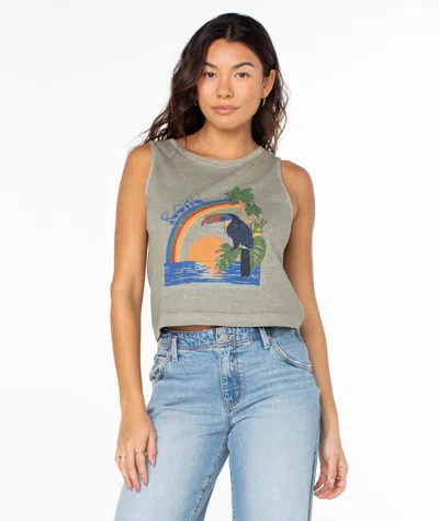 Roxy Vintage Toucan Wildflower Tank In Gray