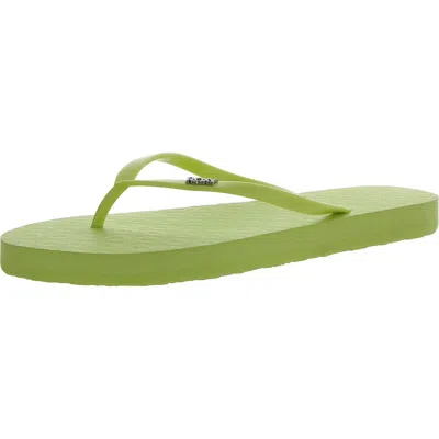 Roxy Viva Hi Womens Cushioned Footbed Slip-on Flip-flops In Green