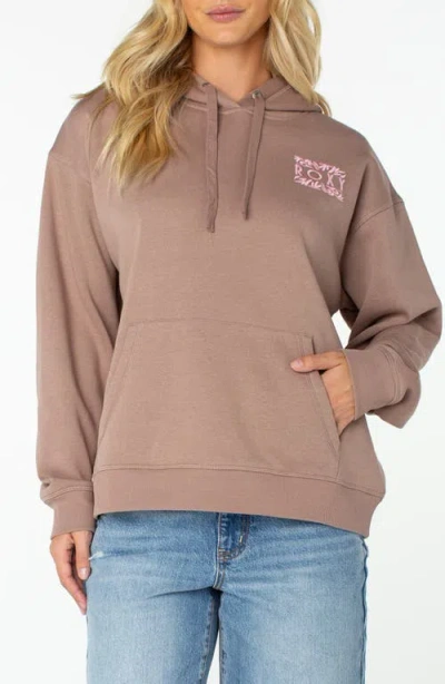 Roxy Wailea Oversize Graphic Hoodie In Brown