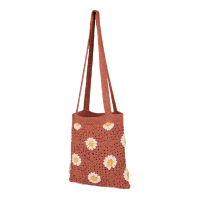 Roxy Wandering Beach Crochet Tote Bag In Canyon Rose