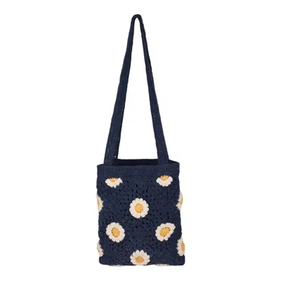 Roxy Wandering Beach Crochet Tote Bag In Vintage Indigo