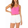 Roxy Wanderlust Crop Tank In Pink