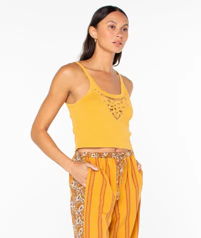 Roxy Wanderlust Tank In Yellow