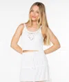 Roxy Wanderlust Tank Top In Snow White Solid In White