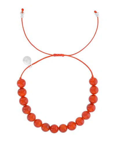 Roxy Waterproof Carnelian Adujustable Bracelet In Red