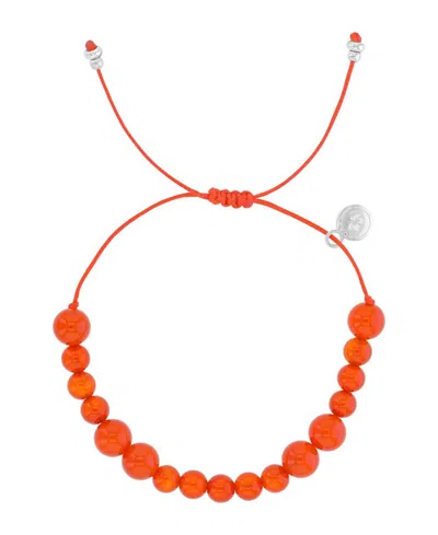 Roxy Waterproof Carnelian Adujustable Bracelet In Red