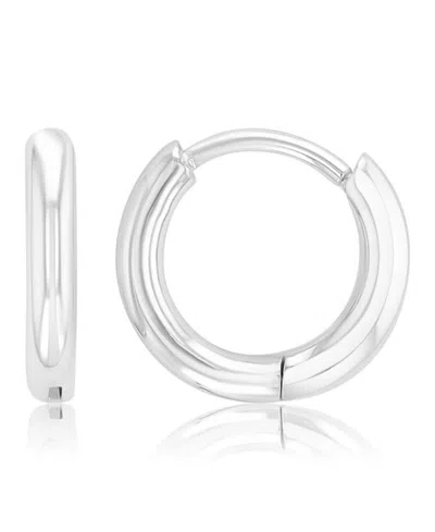 Roxy Waterproof Platinum 11mm Huggie Earrings In Metallic