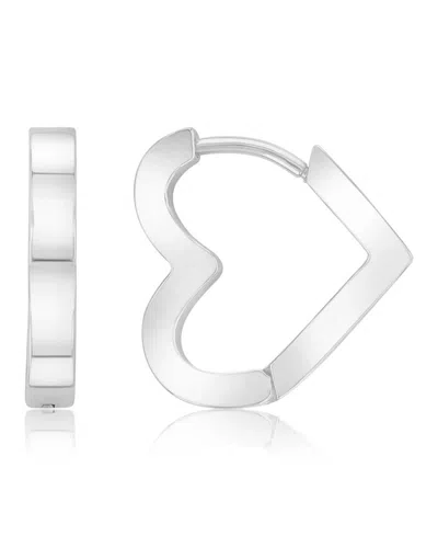 Roxy Waterproof Platinum 15mm Heart Huggie Earrings In Red