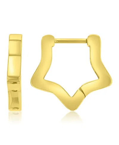 Roxy Waterproof Platinum 16mm Star Huggie Earrings In Red