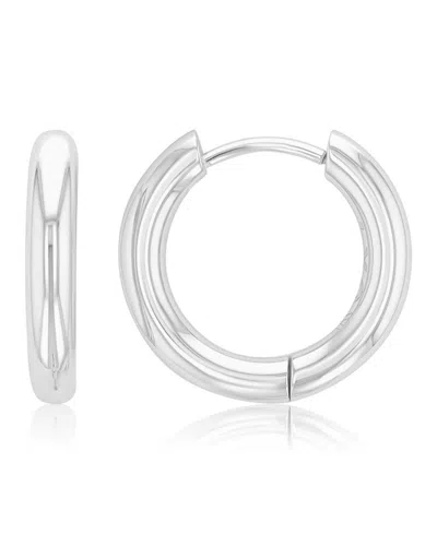 Roxy Waterproof Platinum 17mm Huggie Earrings In Metallic