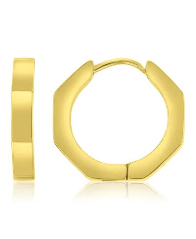 Roxy Waterproof Platinum 17mm Octagon Huggie Earrings In Red