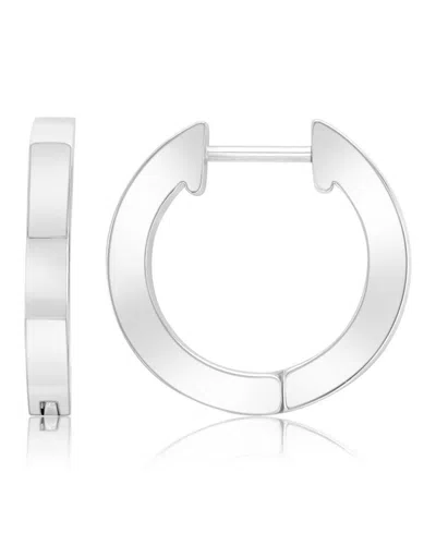 Roxy Waterproof Platinum 18mm Huggie Earrings In Metallic