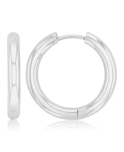 Roxy Waterproof Platinum 21mm Hoop Earrings In Silver