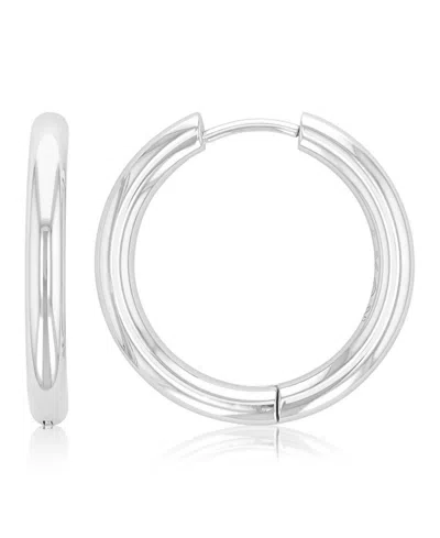 Roxy Waterproof Platinum 23mm Hoop Earrings In Purple
