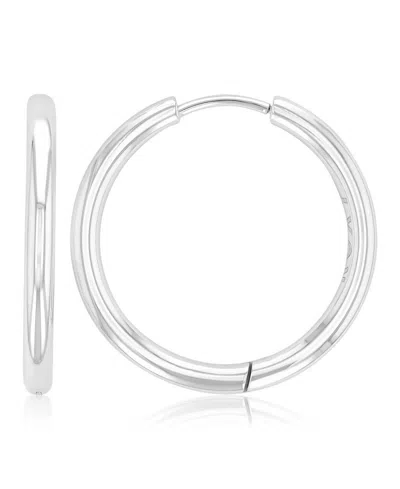 Roxy Waterproof Platinum 24mm Hoop Earrings In Metallic