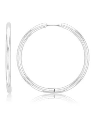Roxy Waterproof Platinum 34mm Hoop Earrings In Purple