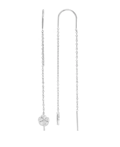 Roxy Waterproof Platinum 65mm Hibiscus U Shape Threader Earrings In Pattern