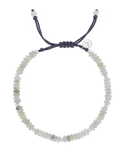 Roxy Waterproof Platinum Grey Labradorite Adjustable Bracelet In White