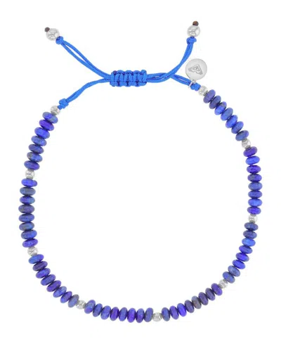 Roxy Waterproof Platinum Lapis Adjustable Bracelet In Blue