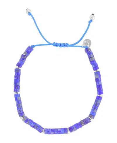 Roxy Waterproof Platinum Lapis Adjustable Bracelet In Blue