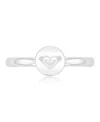 Roxy Waterproof Platinum Triangular Heart Toe Ring In Metallic