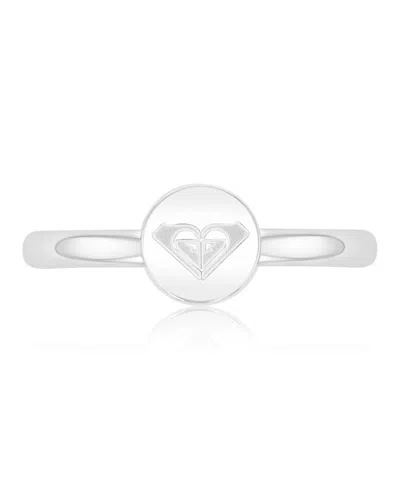 Roxy Waterproof Platinum Triangular Heart Toe Ring In Metallic