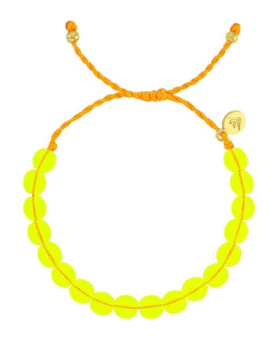 Roxy Waterproof Rose Quarts Adujustable Bracelet In Yellow