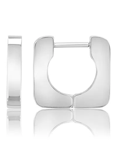 Roxy Waterproof Yellow 14mm Hollow Rounded Circle Square Huggie Earrings In Metallic