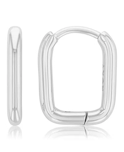 Roxy Waterproof Yellow 14mm Tube Huggie Earrings In Silver