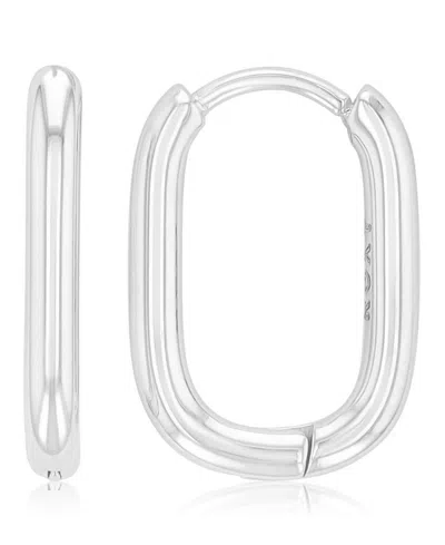 Roxy Waterproof Yellow 15mm Oval Huggie Earrings In Silver