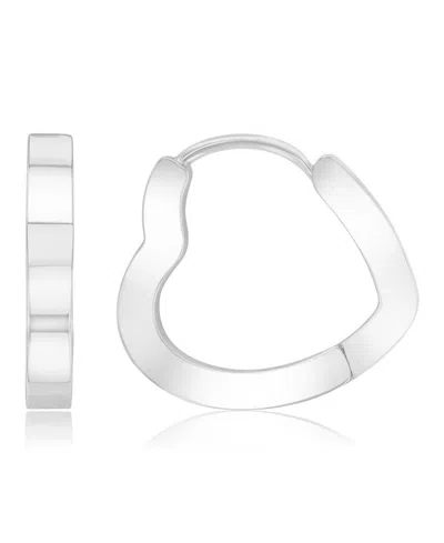 Roxy Waterproof Yellow 19mm Heart Huggie Earrings In Silver