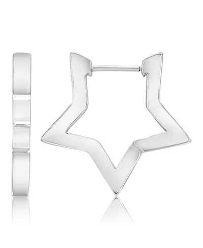 Roxy Waterproof Yellow 20mm Rounded Star Hoop Earrings In Pink