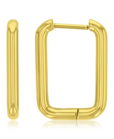 Roxy Waterproof Yellow 21mm Tube Rectangle Hoop Earrings In Purple