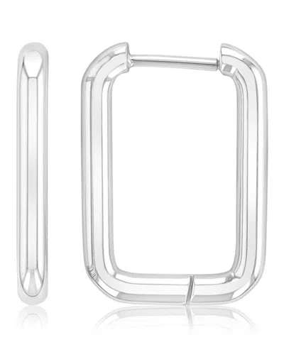 Roxy Waterproof Yellow 21mm Tube Rectangle Hoop Earrings In Red