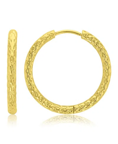 Roxy Waterproof Yellow 24mm Hoop Earrings In Gold