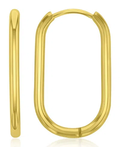 Roxy Waterproof Yellow 25mm Oval Hoop Earrings In Gold