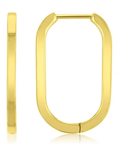 Roxy Waterproof Yellow 25mm Oval Hoop Earrings In Gold